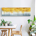 Peinture décorative paysage arbre abstrait arbre doré peinture à l'huile impressionniste sur toile
