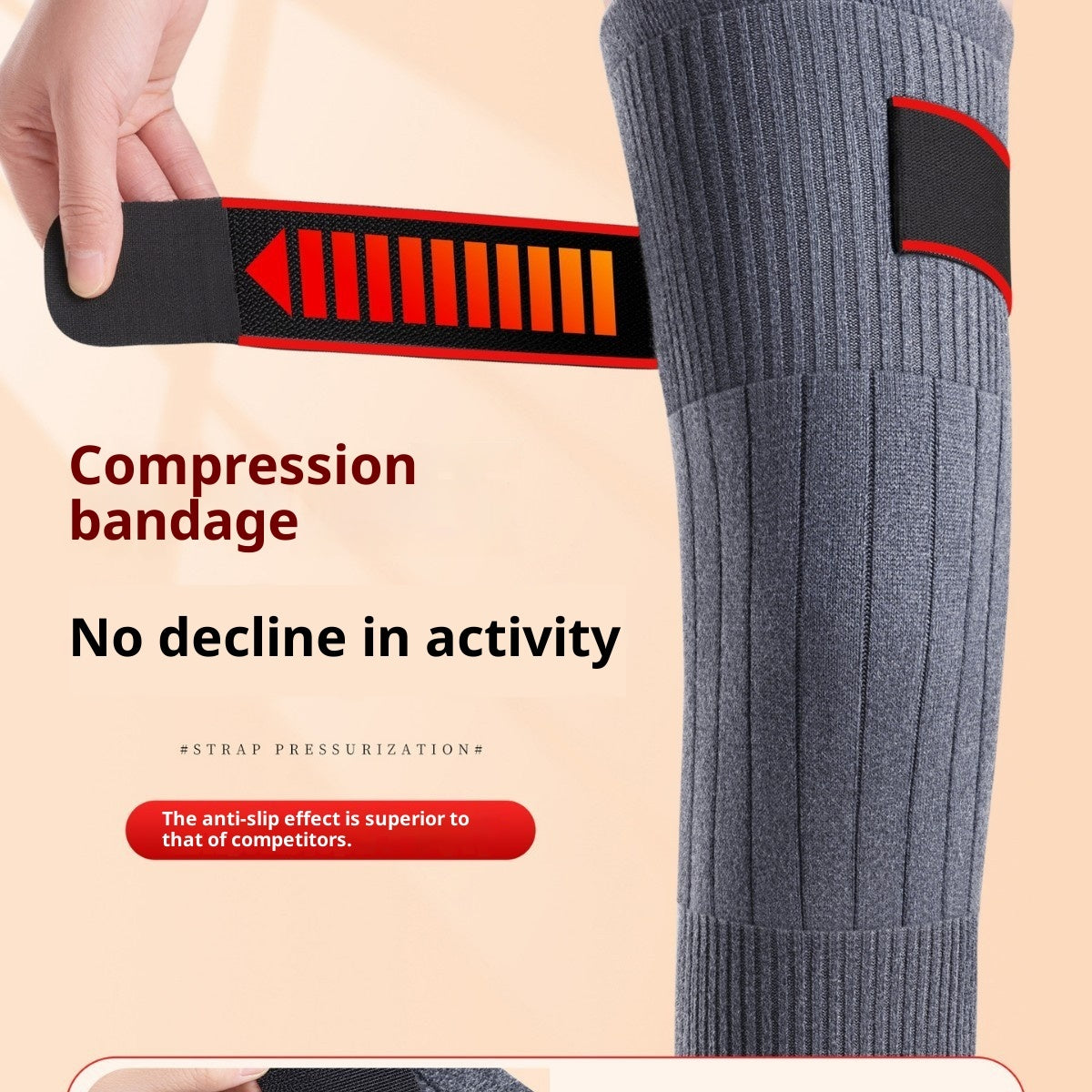 Cashmere Knee Pad Warm-keeping And Cold-proof Strap Leggings