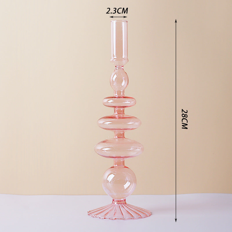 Nordic Creative Glass Candle Holder Vase Decoration Crafts