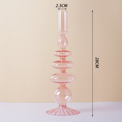 Nordic Creative Glass Candle Holder Vase Decoration Crafts
