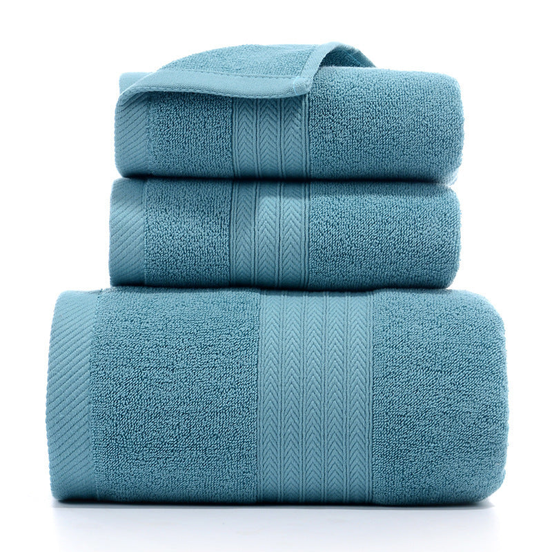 Ensemble de trois serviettes en pur coton avec serviette de bain pour les mains