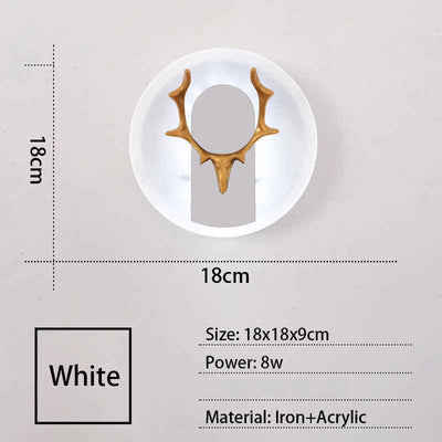 Acrylic Antlers Aisle Living Room Sofa Wall Light Bulb