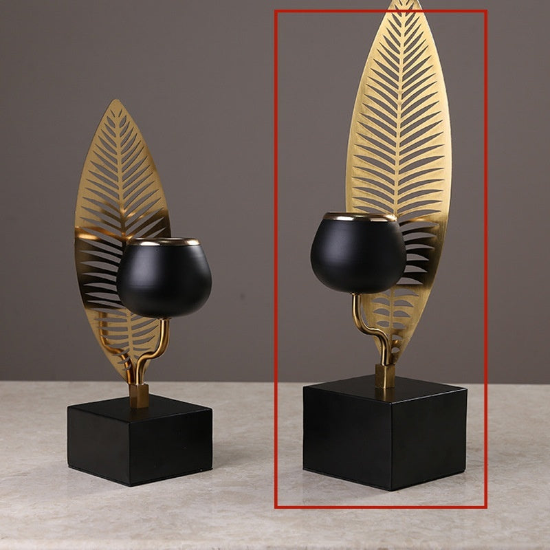 Nordic Ins Electroplated Metal Candle Holder Decorative Ornament