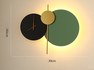 Background Wall Corridor Aisle Wall Clock Lights