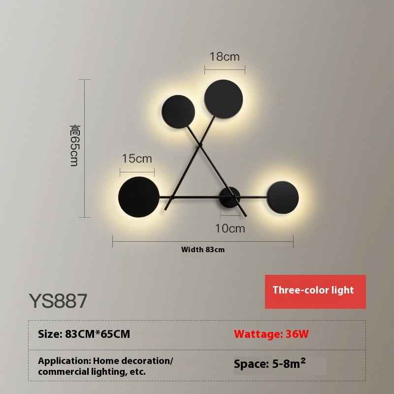 Simple Living Room Background Bedroom Creative Wall Lamp