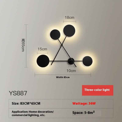 Simple Living Room Background Bedroom Creative Wall Lamp