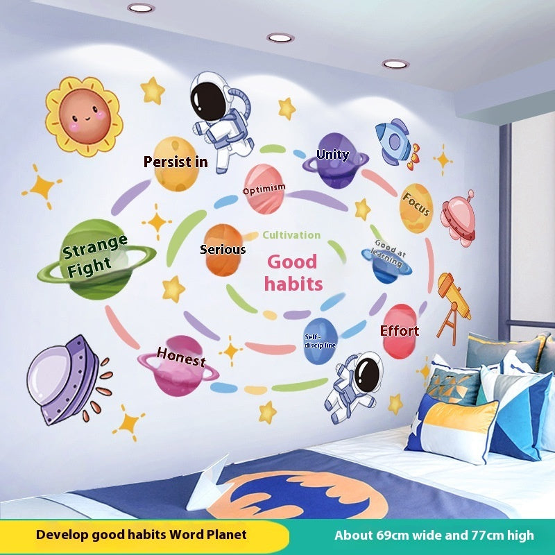 Autocollants décoratifs muraux astronaute et homme de l'espace