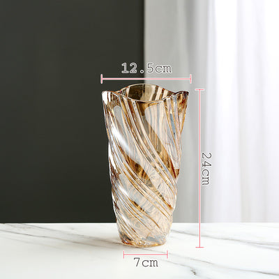 Nordic Glass Vase Thickened Transparent Creative Ornament Flower