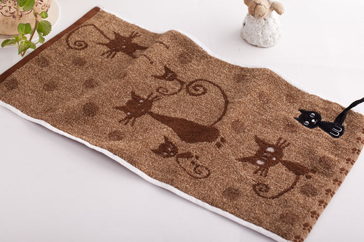 Serviette en coton pour chat avec crochet pour la queue 25x50cm