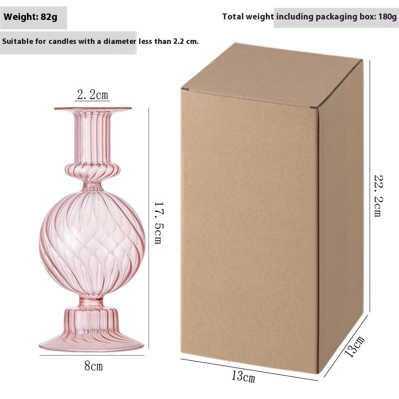 Household Transparent Borosilicate Glass Candle Holder