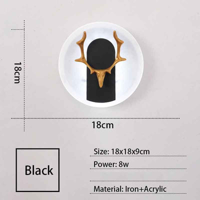 Acrylic Antlers Aisle Living Room Sofa Wall Light Bulb