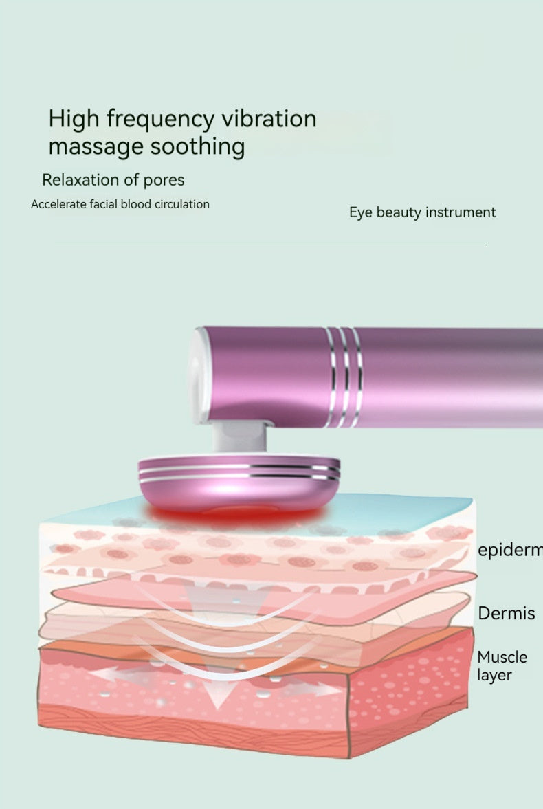 Aparelho de beleza para lifting e firmeza facial na zona dos olhos