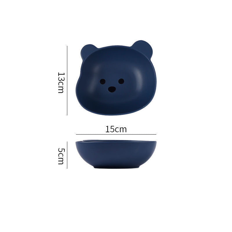 Assiette à dîner en forme d'ours mignon de dessin animé