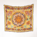 Capa de sofá estilo boho casual com franjas