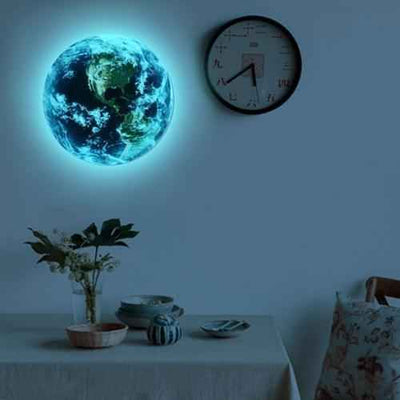 Glow In The Dark 3D Earth Wall Sticker FREE GLOBAL SHIPPING
