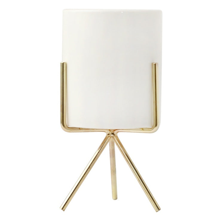 Flavor flower pot wrought iron vase simple iron frame