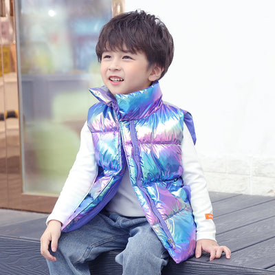 Gilet en coton duveteux automne-hiver vêtements d'hiver pour enfants