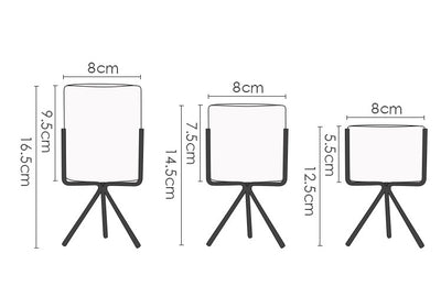 Flavor flower pot wrought iron vase simple iron frame