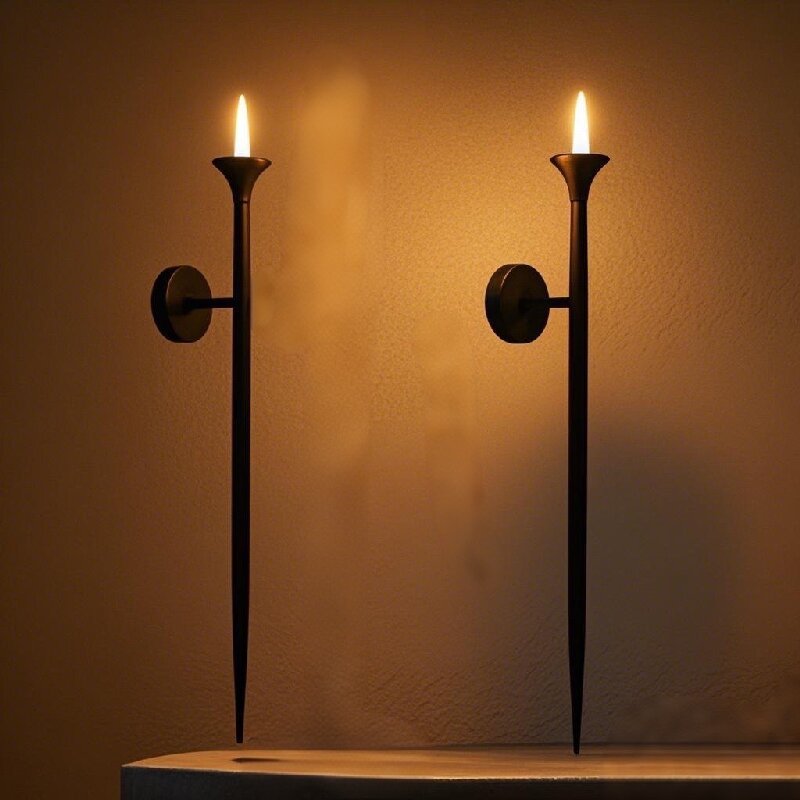 Household Fashion Retro Wall-mounted Iron Candle Holder
