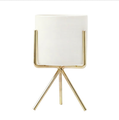 Flavor flower pot wrought iron vase simple iron frame