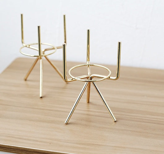 Flavor flower pot wrought iron vase simple iron frame