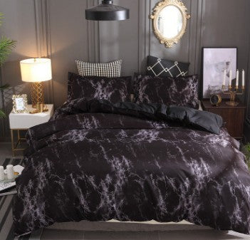Taie d'oreiller, linge de lit quatre pièces, marbre