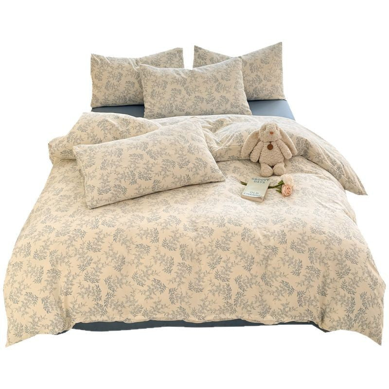 Ensemble quatre pièces en coton ultra doux Glutinous Clouds lavé