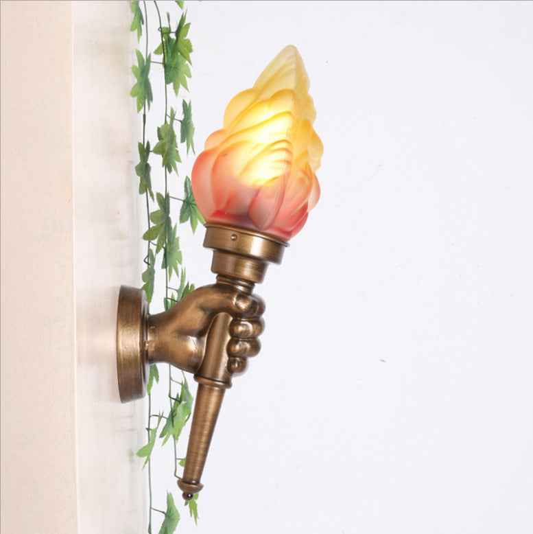 Creative torchbearer wall lamp