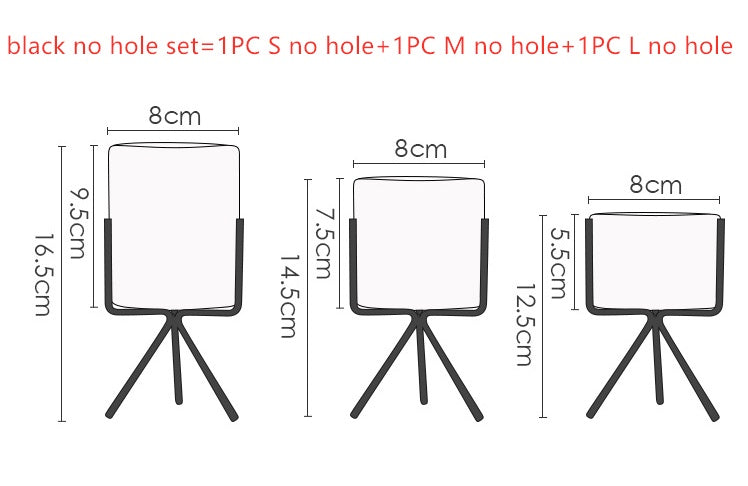 Flavor flower pot wrought iron vase simple iron frame