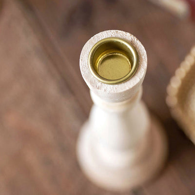 Korean style log candle holder