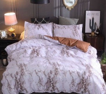 Taie d'oreiller, linge de lit quatre pièces, marbre