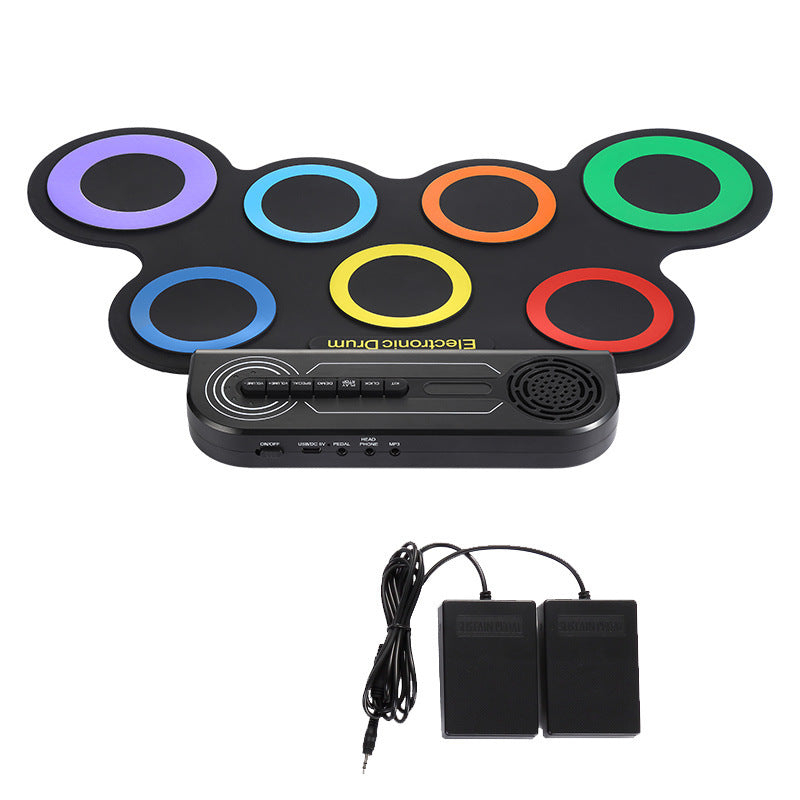 Portable Shelf Percussion Drum Set Hand Roll Desktop Beginner