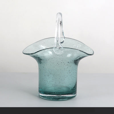 Nordic Living Room Transparent Glass Flower Arrangement Bag Vase Decoration