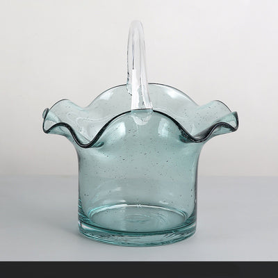 Nordic Living Room Transparent Glass Flower Arrangement Bag Vase Decoration