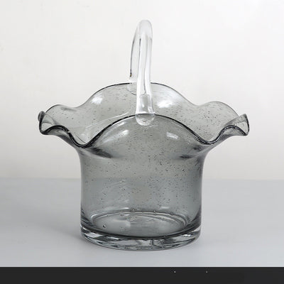 Nordic Living Room Transparent Glass Flower Arrangement Bag Vase Decoration