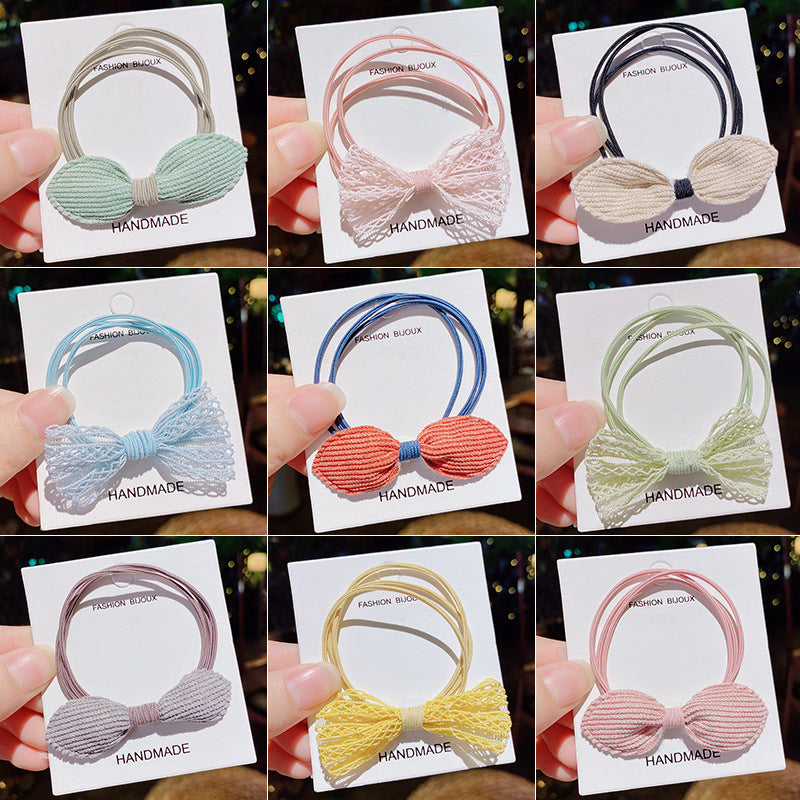 Children Tie The Hair Without Hurting The Hair Bowknot Rabbit Ear Rubber Band