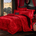 Conjunto de 4 peças de roupa de cama de luxo leve em estilo europeu.