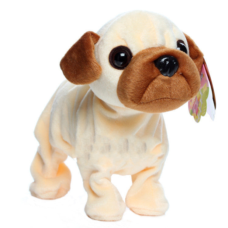 Poupée chien mécanique en peluche à commande vocale