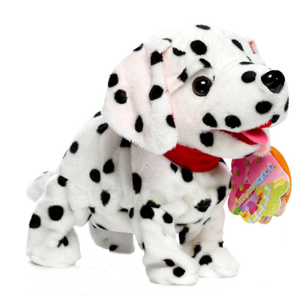 Poupée chien mécanique en peluche à commande vocale