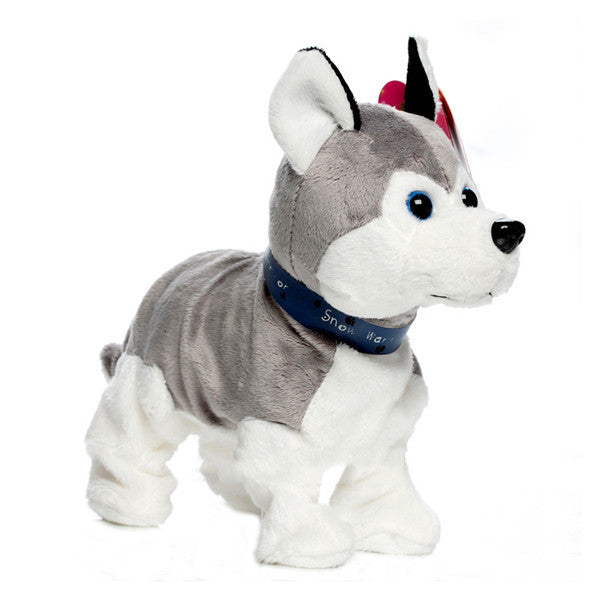 Poupée chien mécanique en peluche à commande vocale