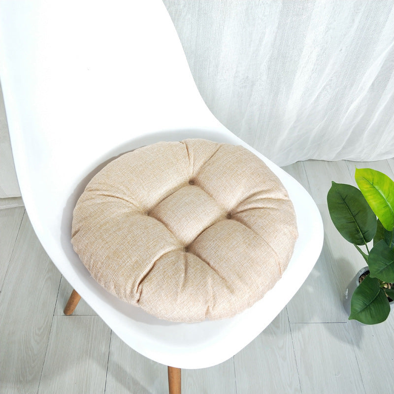 Coussin en coton et lin, coussin en forme de brioche vapeur, coussin futon japonais frais, coussin tatami