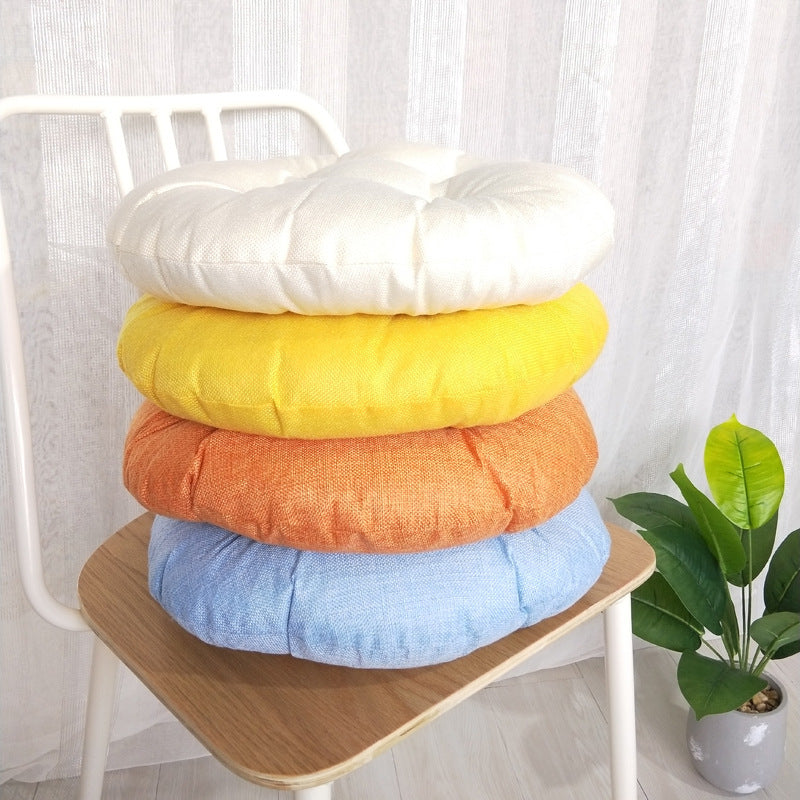 Coussin en coton et lin, coussin en forme de brioche vapeur, coussin futon japonais frais, coussin tatami