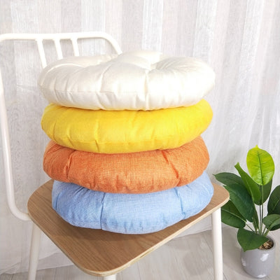Coussin en coton et lin, coussin en forme de brioche vapeur, coussin futon japonais frais, coussin tatami