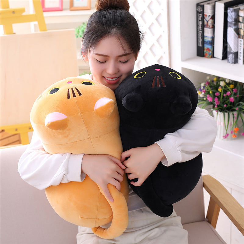 Poupée en peluche chat dodu mignon, douce et mignonne, poupée de chiffon chat