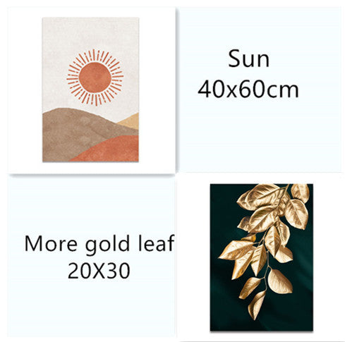 Tableau mural sur toile à la feuille d'or