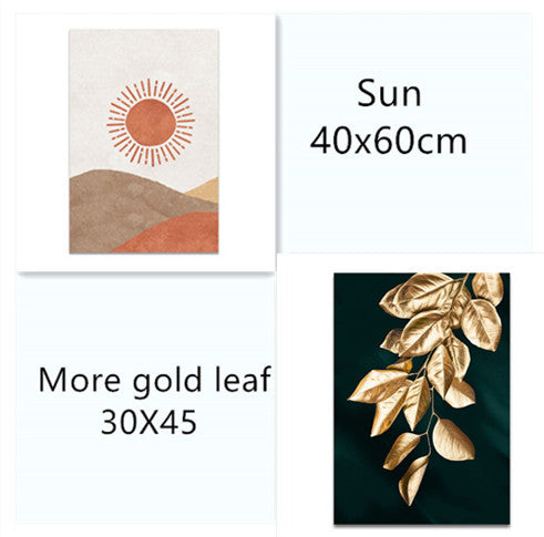 Tableau mural sur toile à la feuille d'or