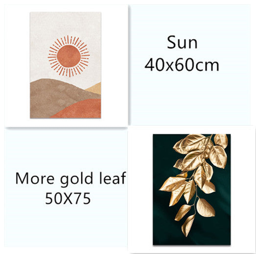 Gold leaf canvas wall painting