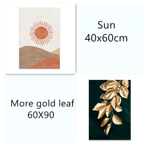 Tableau mural sur toile à la feuille d'or