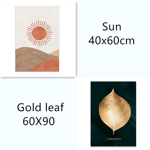 Tableau mural sur toile à la feuille d'or