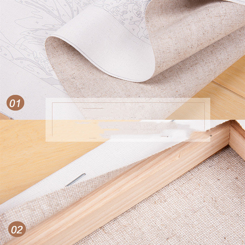 Canvas Painting Wall-Art Landscape By Numbers Elephants Home-Decor RUOPOTY Unique Modern